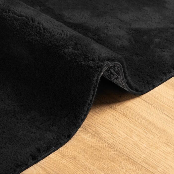 Tapis HUARTE à poils courts doux et lavable noir 160x230 cm – Image 4