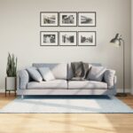 Tapis HUARTE à poils courts doux et lavable bleu 120x170 cm