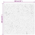 Tapis HUARTE à poils courts doux et lavable bleu 160x160 cm – Image 8