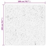 Tapis HUARTE à poils courts doux et lavable bleu 200x200 cm – Image 8