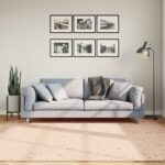 Tapis HUARTE à poils courts doux lavable rouge clair 200x200 cm