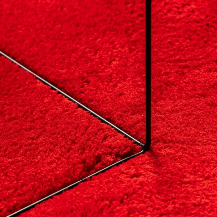 Tapis HUARTE à poils courts doux et lavable rouge 160x230 cm – Image 6