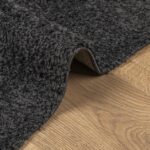 Tapis shaggy PAMPLONA poils longs moderne anthracite 80x150 cm – Image 4