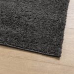 Tapis shaggy PAMPLONA poils longs moderne anthracite 80x250 cm – Image 2