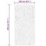 Tapis shaggy PAMPLONA poils longs moderne anthracite 100x200 cm – Image 8