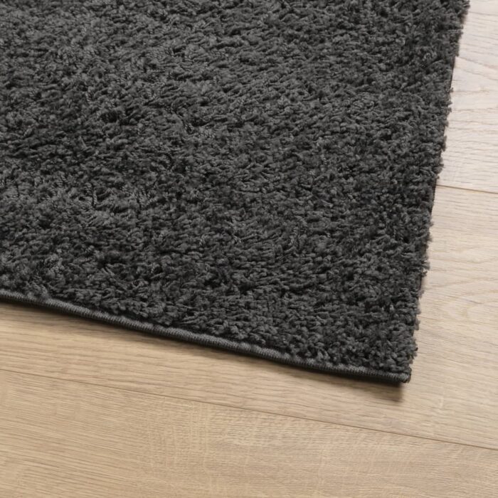 Tapis shaggy PAMPLONA poils longs moderne anthracite 120x170 cm – Image 2