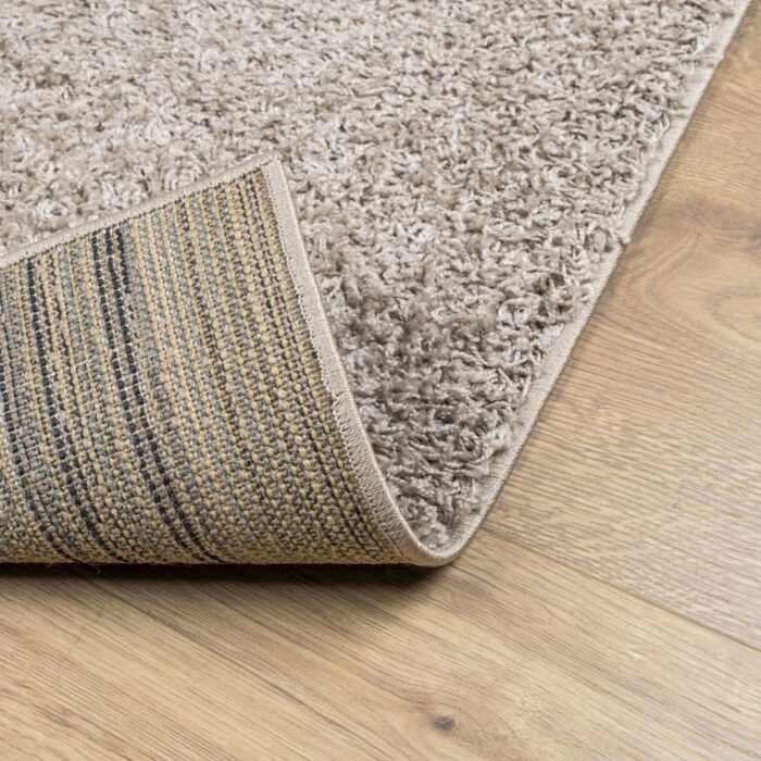 Tapis shaggy PAMPLONA poils longs moderne beige 60x110 cm – Image 3