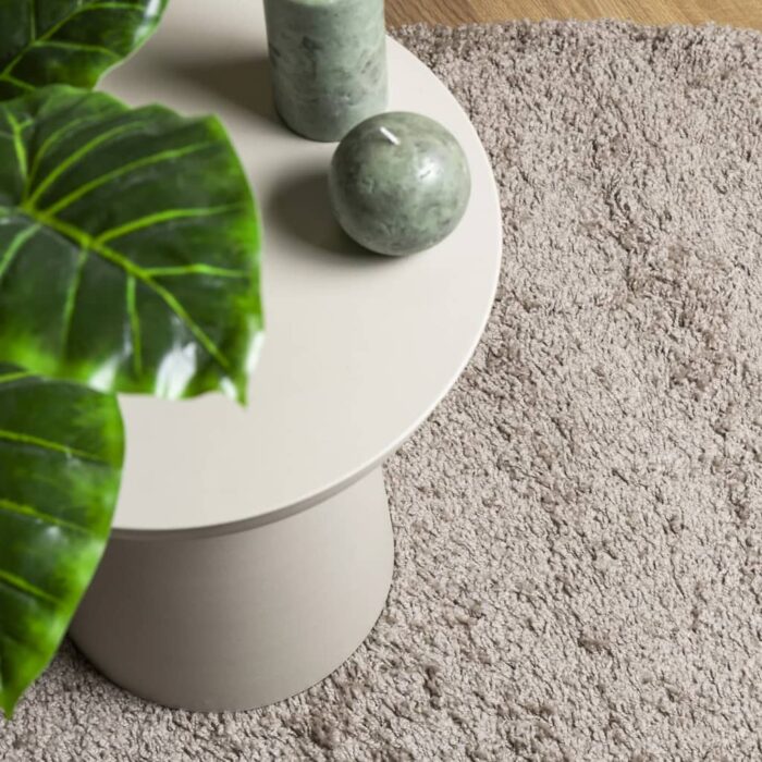 Tapis shaggy PAMPLONA poils longs moderne beige 60x110 cm – Image 5