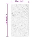 Tapis shaggy PAMPLONA poils longs moderne beige 60x110 cm – Image 8