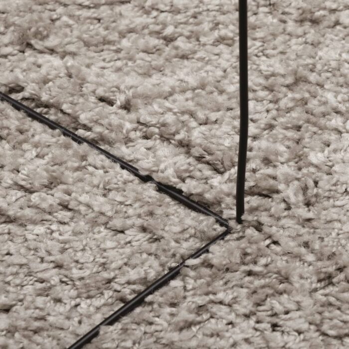 Tapis shaggy PAMPLONA poils longs moderne beige 80x150 cm – Image 6