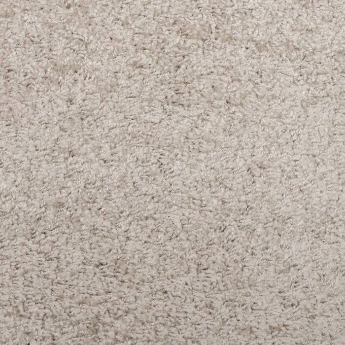 Tapis shaggy PAMPLONA poils longs moderne beige 80x150 cm – Image 7