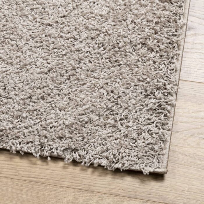 Tapis shaggy PAMPLONA poils longs moderne beige 100x200 cm – Image 2