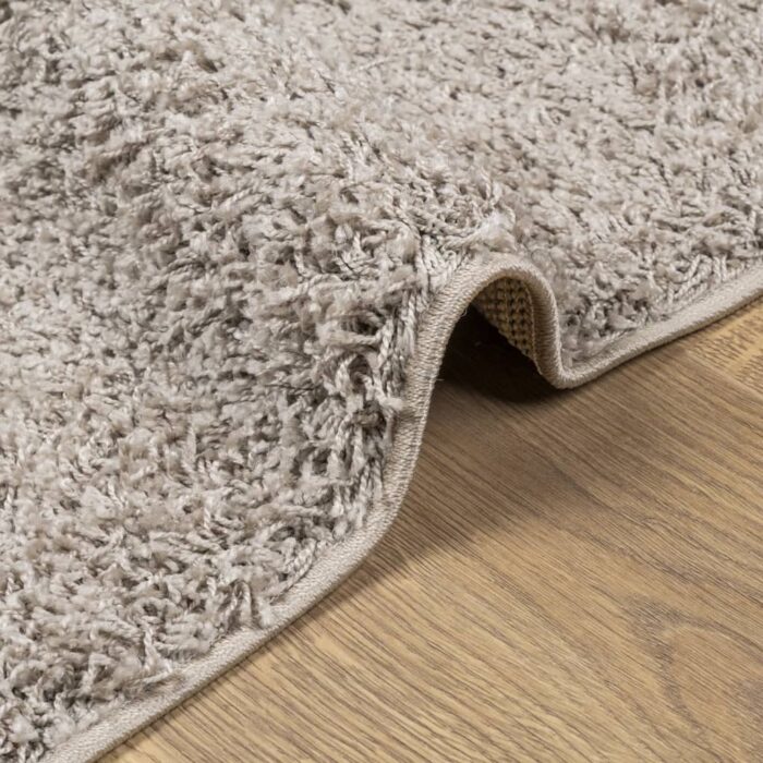Tapis shaggy PAMPLONA poils longs moderne beige 100x200 cm – Image 4
