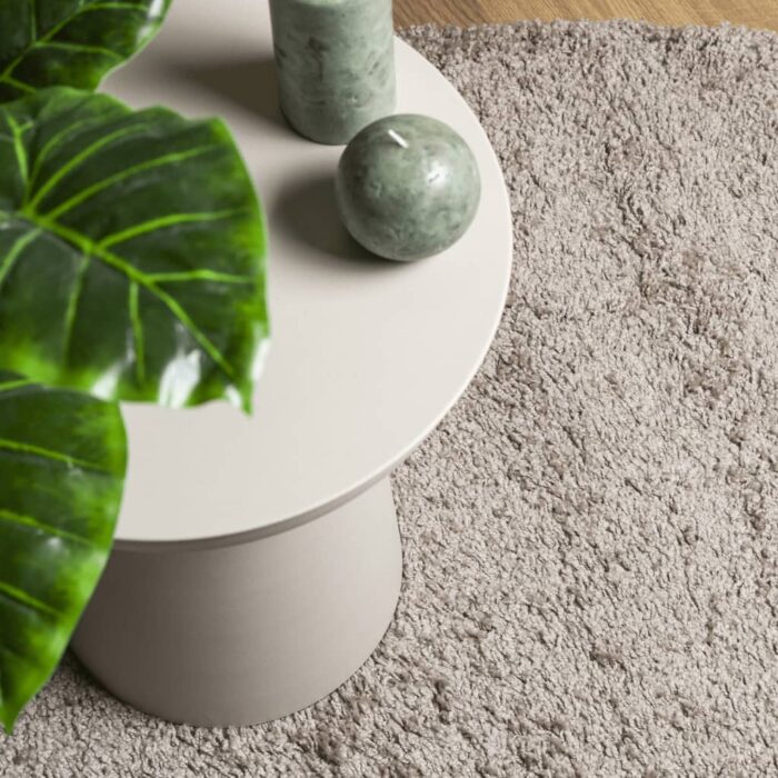 Tapis shaggy PAMPLONA poils longs moderne beige 140x200 cm – Image 5