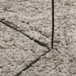 Tapis shaggy PAMPLONA poils longs moderne beige 140x200 cm – Image 6
