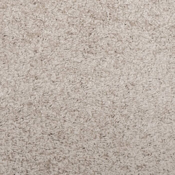 Tapis shaggy PAMPLONA poils longs moderne beige 160x160 cm – Image 7