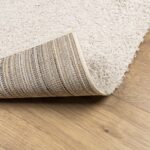 Tapis shaggy PAMPLONA poils longs moderne crème 60x110 cm – Image 3