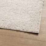 Tapis shaggy PAMPLONA poils longs moderne crème 80x150 cm – Image 2