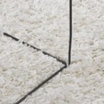 Tapis shaggy PAMPLONA poils longs moderne crème 80x150 cm – Image 6