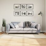 Tapis shaggy PAMPLONA poils longs moderne crème 80x150 cm