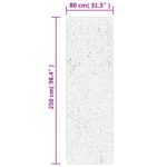 Tapis shaggy PAMPLONA poils longs moderne crème 80x250 cm – Image 8