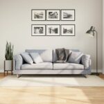 Tapis shaggy PAMPLONA poils longs moderne crème 100x200 cm