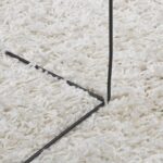 Tapis shaggy PAMPLONA poils longs moderne crème Ø 80 cm – Image 6