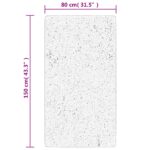 Tapis shaggy PAMPLONA poils longs moderne gris 80x150 cm – Image 8