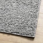 Tapis shaggy PAMPLONA poils longs moderne gris 80x250 cm – Image 2