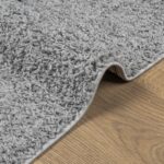 Tapis shaggy PAMPLONA poils longs moderne gris 80x250 cm – Image 4