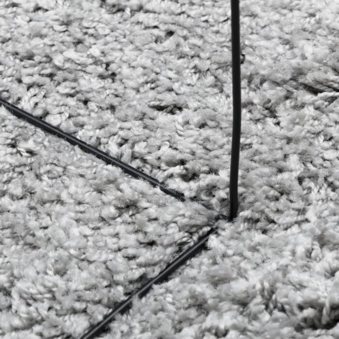 Tapis shaggy PAMPLONA poils longs moderne gris 80x250 cm – Image 6