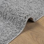 Tapis shaggy PAMPLONA poils longs moderne gris 140x200 cm – Image 4