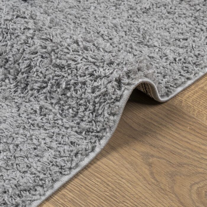 Tapis shaggy PAMPLONA poils longs moderne gris 140x200 cm – Image 4
