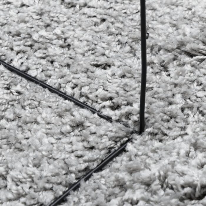 Tapis shaggy PAMPLONA poils longs moderne gris 140x200 cm – Image 6
