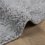 Tapis shaggy PAMPLONA poils longs moderne gris Ø 160 cm – Image 4