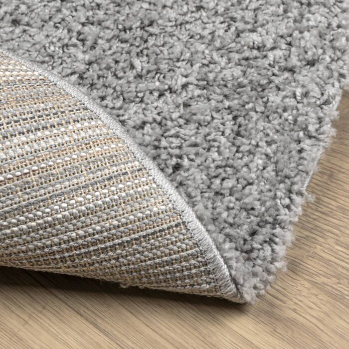 Tapis shaggy PAMPLONA poils longs moderne gris Ø 280 cm – Image 3