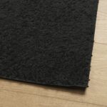 Tapis shaggy PAMPLONA poils longs moderne noir 140x200 cm – Image 2