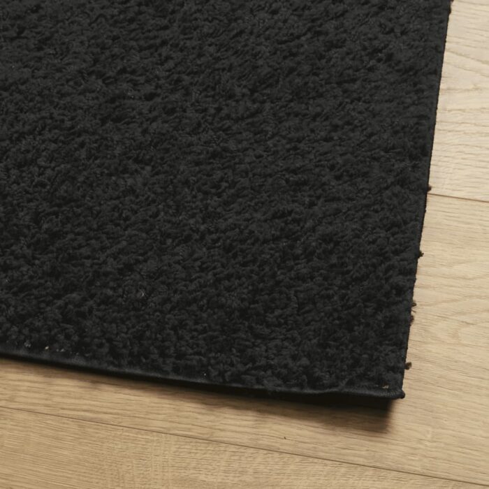 Tapis shaggy PAMPLONA poils longs moderne noir 140x200 cm – Image 2