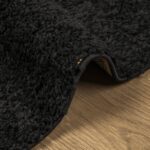 Tapis shaggy PAMPLONA poils longs moderne noir 140x200 cm – Image 4