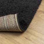 Tapis shaggy PAMPLONA poils longs moderne noir 200x280 cm – Image 3