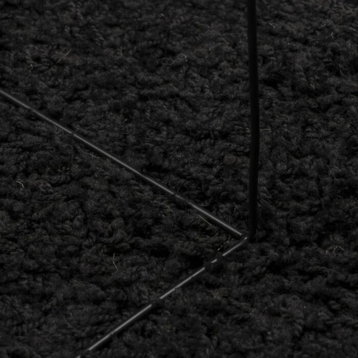 Tapis shaggy PAMPLONA poils longs moderne noir 200x280 cm – Image 6