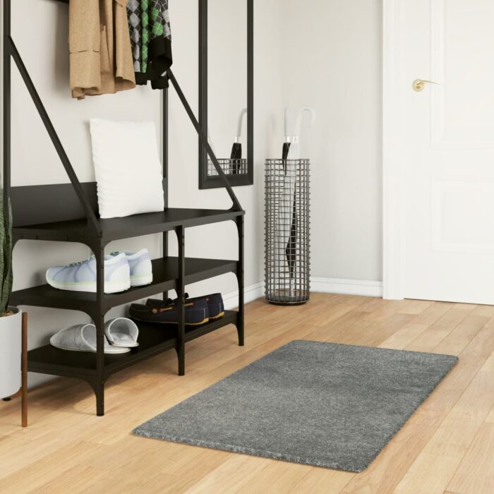 Tapis shaggy PAMPLONA poils longs moderne vert 60x110 cm – Image 1