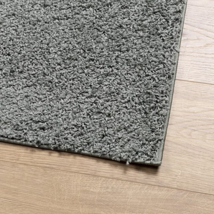 Tapis shaggy PAMPLONA poils longs moderne vert 80x150 cm – Image 2