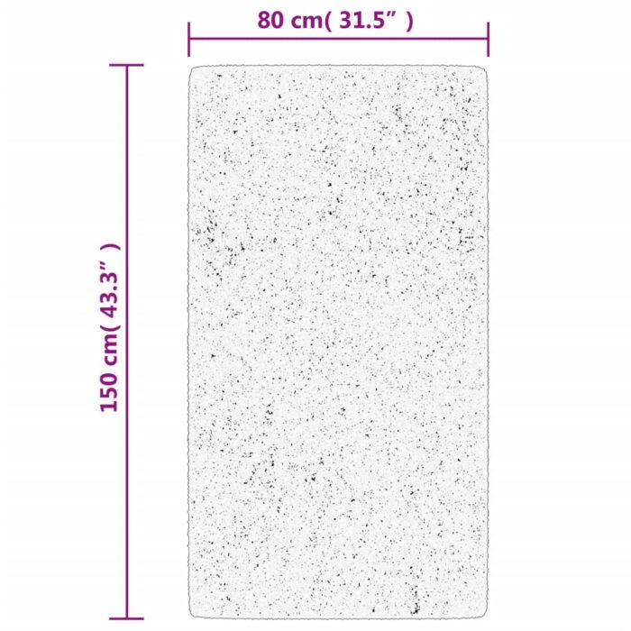 Tapis shaggy PAMPLONA poils longs moderne vert 80x150 cm – Image 8