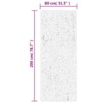 Tapis shaggy PAMPLONA poils longs moderne vert 80x200 cm – Image 8