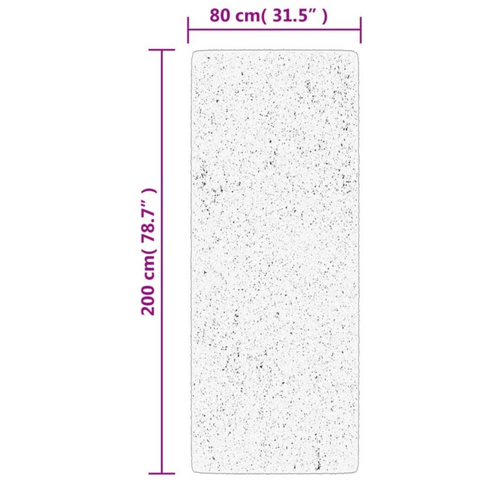 Tapis shaggy PAMPLONA poils longs moderne vert 80x200 cm – Image 8
