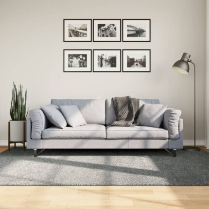 Tapis shaggy PAMPLONA poils longs moderne vert 160x230 cm