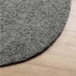 Tapis shaggy PAMPLONA poils longs moderne vert Ø 100 cm – Image 2