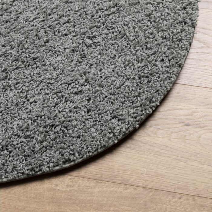 Tapis shaggy PAMPLONA poils longs moderne vert Ø 280 cm – Image 2