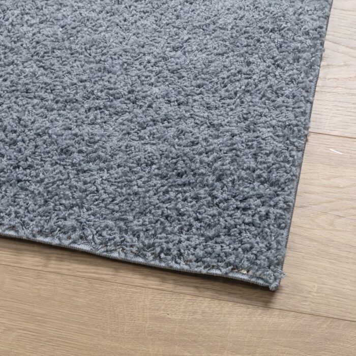 Tapis shaggy PAMPLONA poils longs moderne bleu 100x200 cm – Image 2